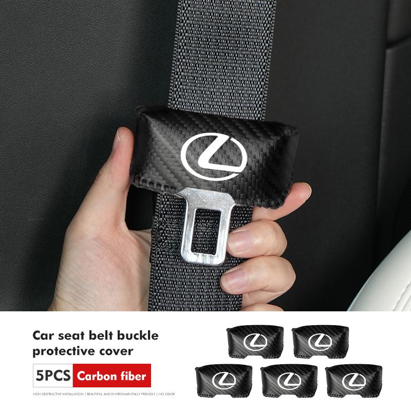 Car Seat Belt Buckle Cover Leather Protector Anti-collision Case For Lexus UX250h RX450h RX300 GX470 CT200h RX400h NX300h RX350