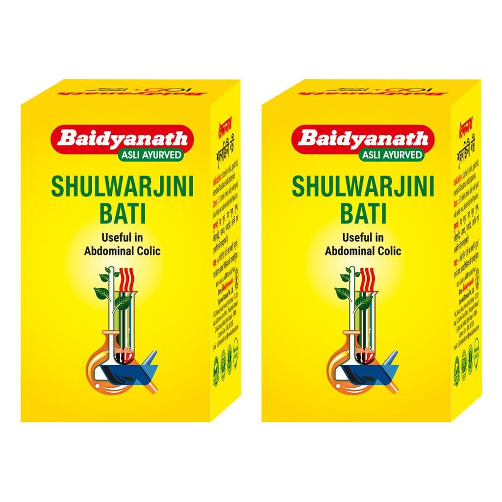 Baidyanath Shulwarjini Bati Herbal Tablets For Digestive Support And Abdominal Comfort Pack Of 2 X 40 Tablets Each Ayurvedic Supplement