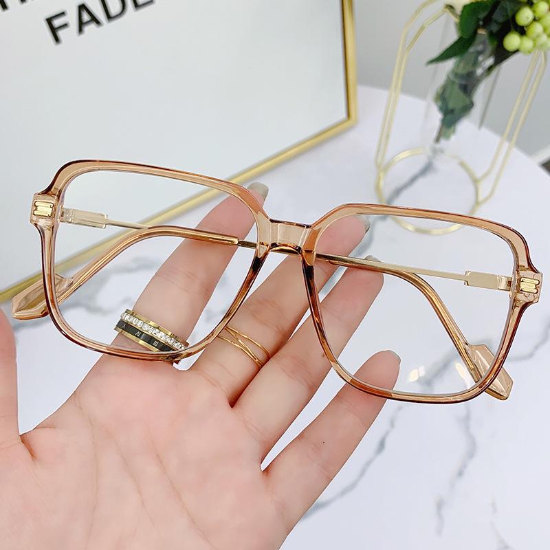 Stylish Anti-Blue Light Glasses: Trendy Large Frame, Slimming, Student-Friendly, Myopia Compatible Sunglasses