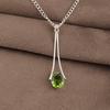 Peridot Gemstone 925 Sterling Silver Handmade Women Jewelry Designer Long Pendant 1.79" For Gift PP-69-2