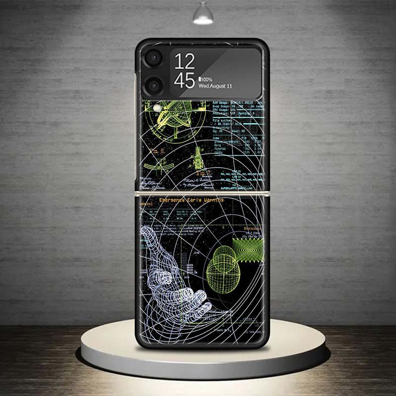 

Black Hole Human Body Password Phone Case For Samsung Galaxy Z Flip 7 6 5 4 3 5G Shockproof Cover Z Flip7 Flip6 ZFlip5 Flip3 Fli Samsung Z Flip 3