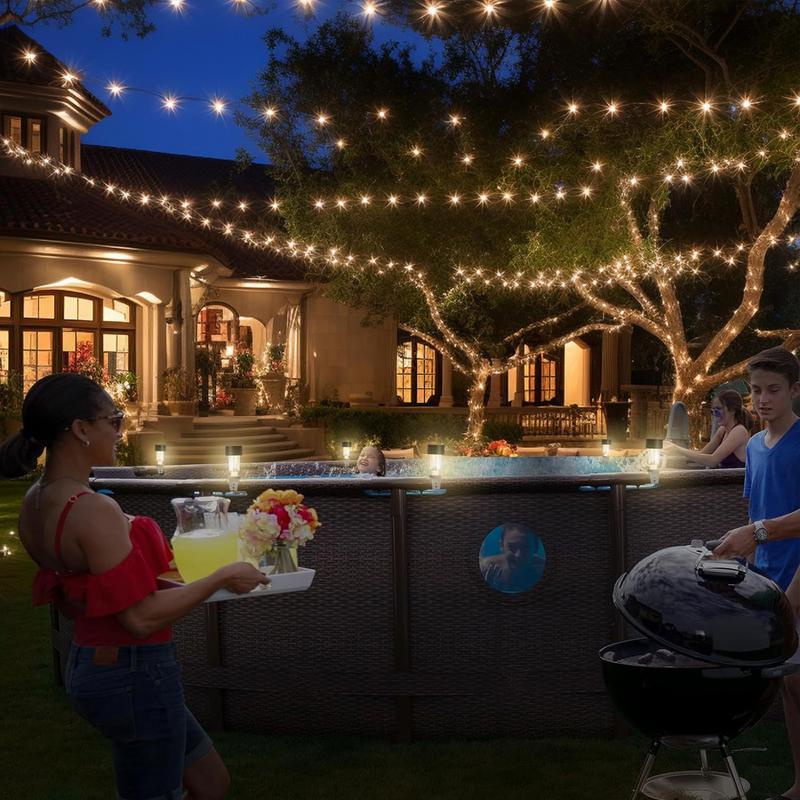 Waterproof Solar Pool Lights Pool Lighting Products LED Framed Swimming Pool Lights Solar Fence Decor For Romantic Atmosphere