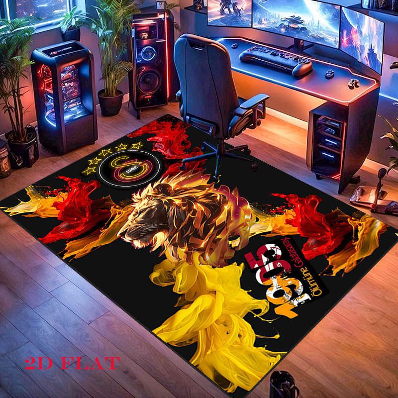 Galatasaray Crest Carpet Rug for Living Room Bedroom Home Sofa Decoration,Kids play Nonslip Floor Mat