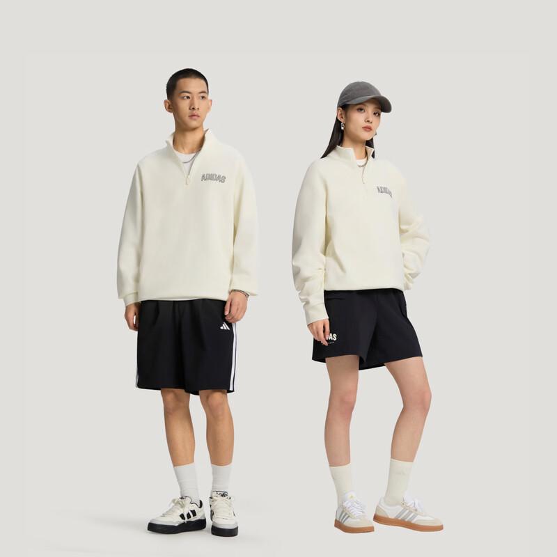Adidas Unisex Soft Knit Loose Half-Zip Pullover Sweatshirt