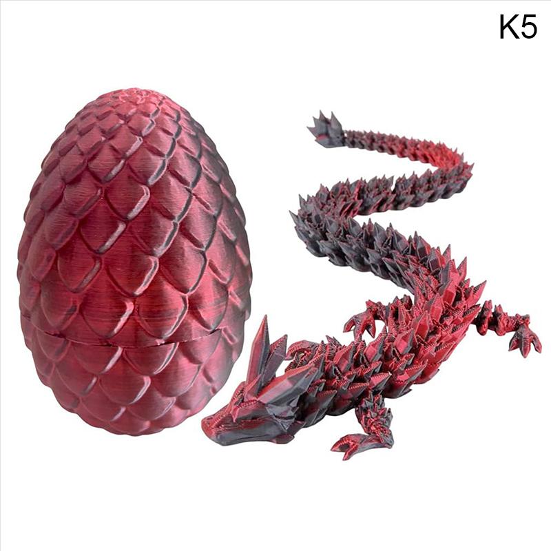 

Напечатанный на 3D-принтере Дракон в яйце Полностью подвижный дракон Игрушки-непоседы Дом Офис Вращающееся Подвижное Яйцо дракона Идеальный подарок для детей