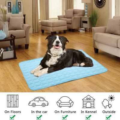 Dog Cooling Pad Non-Toxic Self Cooling Mat Easy Clean Washable Eco-Friendly Pet Pad Ice Summer Cooling Mat for Cats Dogs