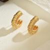 Vintage Elegant Gold Color Hollow Flower Stud Earrings For Women Design Irregular Piercing Earrings Party Jewelry Gifts