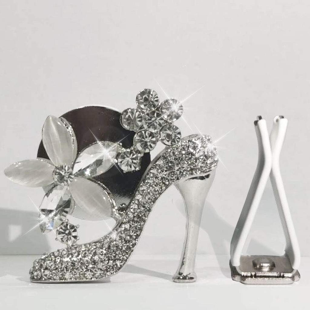 LHEVEN Crystal High Heel Shoe & Magic Bag Car Air Vent Clip Charm Bling sparkly bedazzled rhinestone Car Bling Accessories, Car Interior Decoration