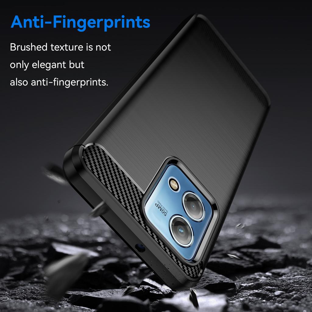For Motorola Moto G Stylus (2023) Soft TPU Carbon Fiber Texture Phone Case Brushed Smartphone Cover