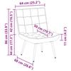 Relax Chair Brown 64 x 74 x 84 cm Velvet