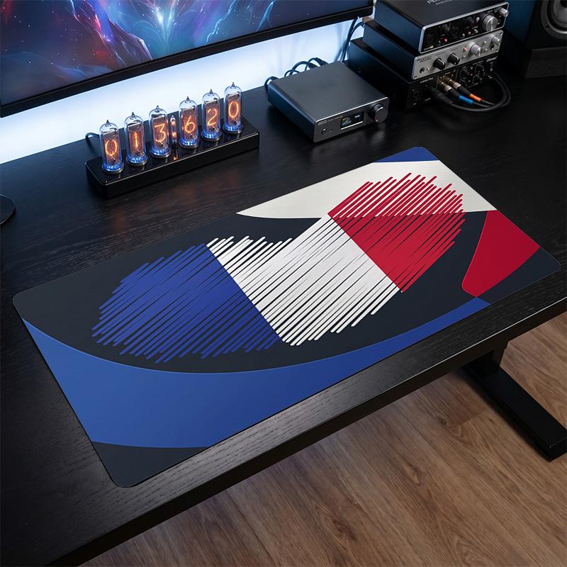 France Football Crest Mouse Pad, Extended Non Slip Rubber Desk Mat for Gaming Office Laptop Fan Gift