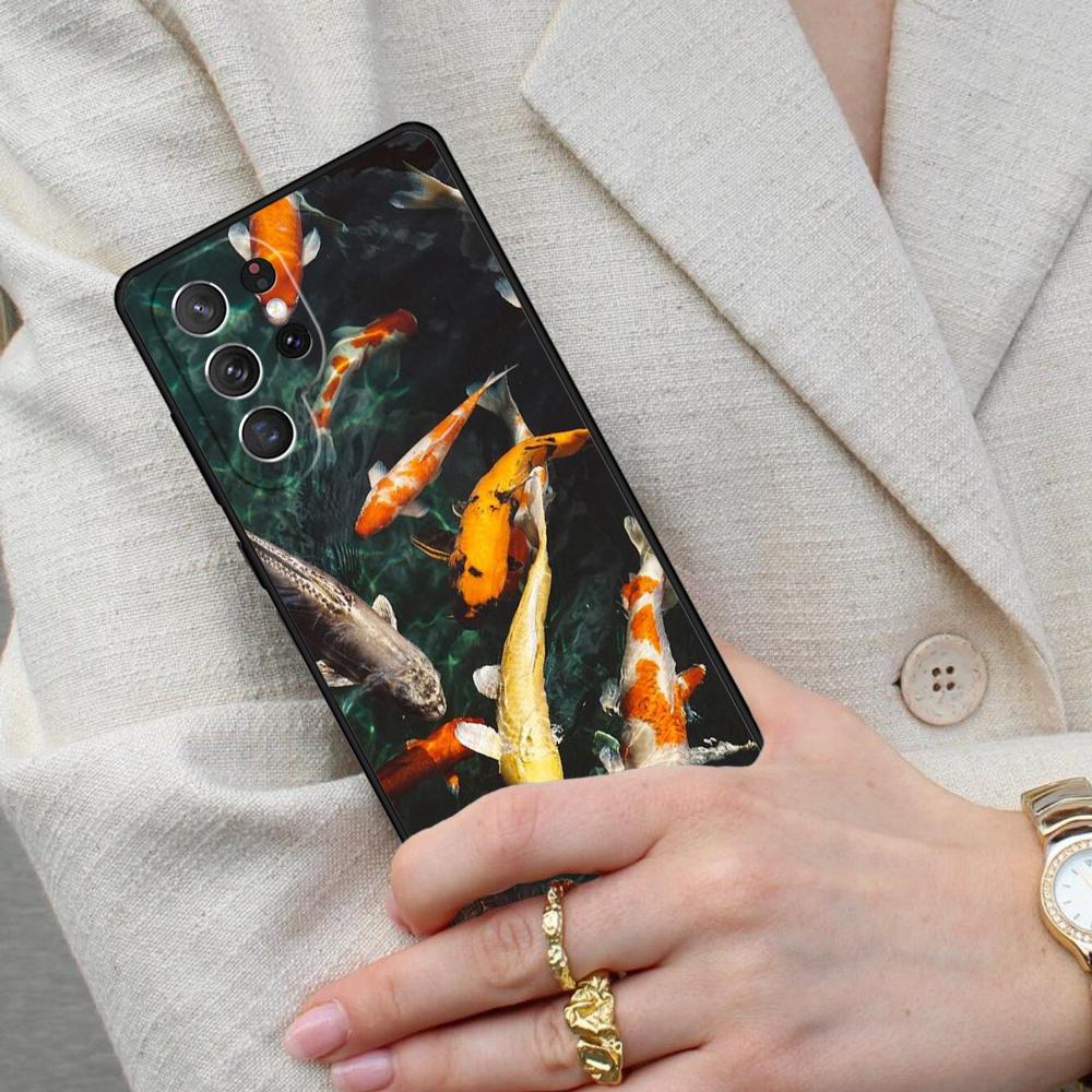 Japanese Koi Fish Cell Phone Case for Samsung Galaxy S26 Ultra S25 S24 S23 S22 S21 S20 Note10 Cover