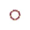 Vlen Boho Stackable Rings for Women Dainty Natural Stone & Gold Beaded Stacking Rings Minimalist Bohemian Jewelry Daily Gifts