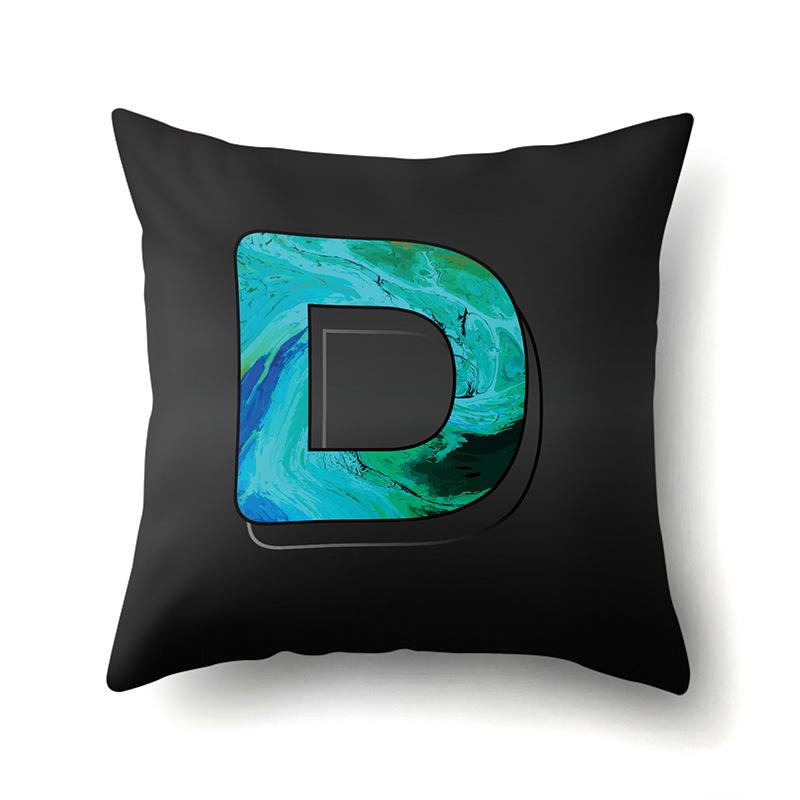 Polyester Pillowcase 3D Three-dimensional Effect Cushion Set Decorative Printing 26 English Letter Pillowcase