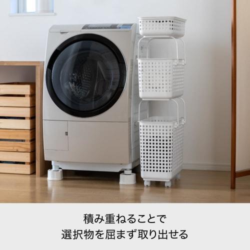 Like-it Stackable Laundry Basket with Handles (Medium), Approximately 27.7cm Wide x 45.5cm Deep x 26.8cm High, Gray, LBB-11C, Biomass Plastic