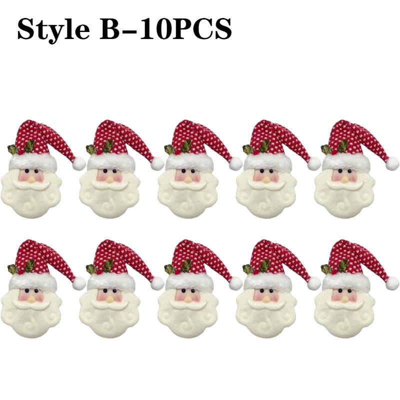 1-10PCSChristmas Knitted Fabric Doll OrnamentsSanta Claus Hanging Decorations XmasTree Pendant Holiday Party Home Scene Supplies