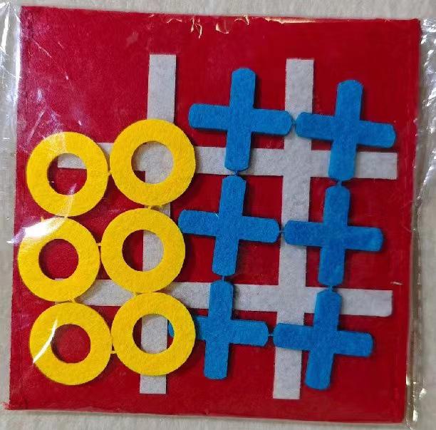 Children's Educational Tic-Tac-Toe Felt Game Board