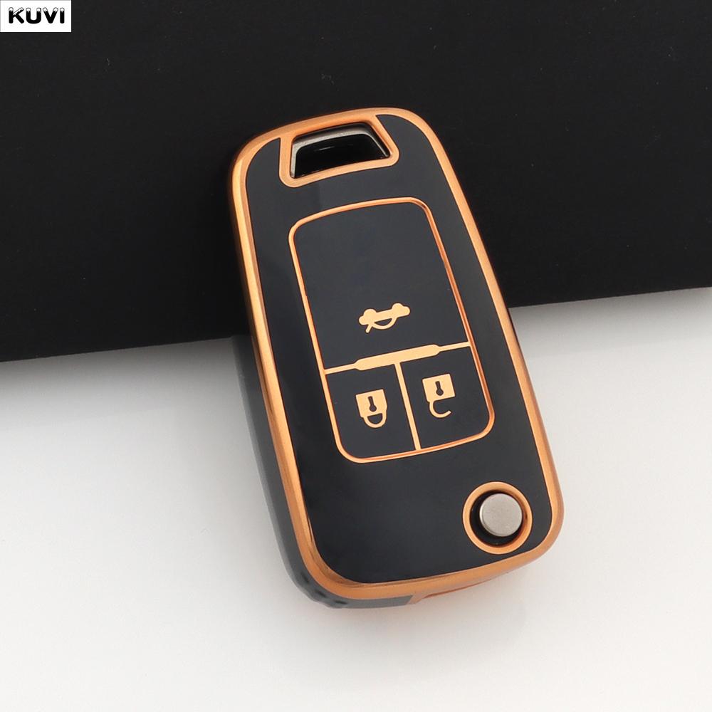 

3 4 Buttons Tpu Car Remote Flip Key Case Cover Shell Fob For Chevrolet Cruze Aveo Camaro Epica Lova Sail Spark Opel Astra Corsa