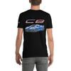 USA Blau Mittelmotor C8 Vette Besitzer Geschenk Kurzarm Unisex T-Shirt