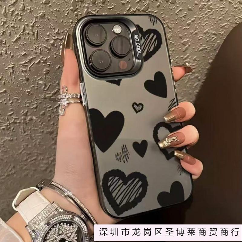 The New Love Is Suitable for Iphone17 Mobile Phone Case Apple 16promax/15 Foreign Trade 14pro13 Europe and America