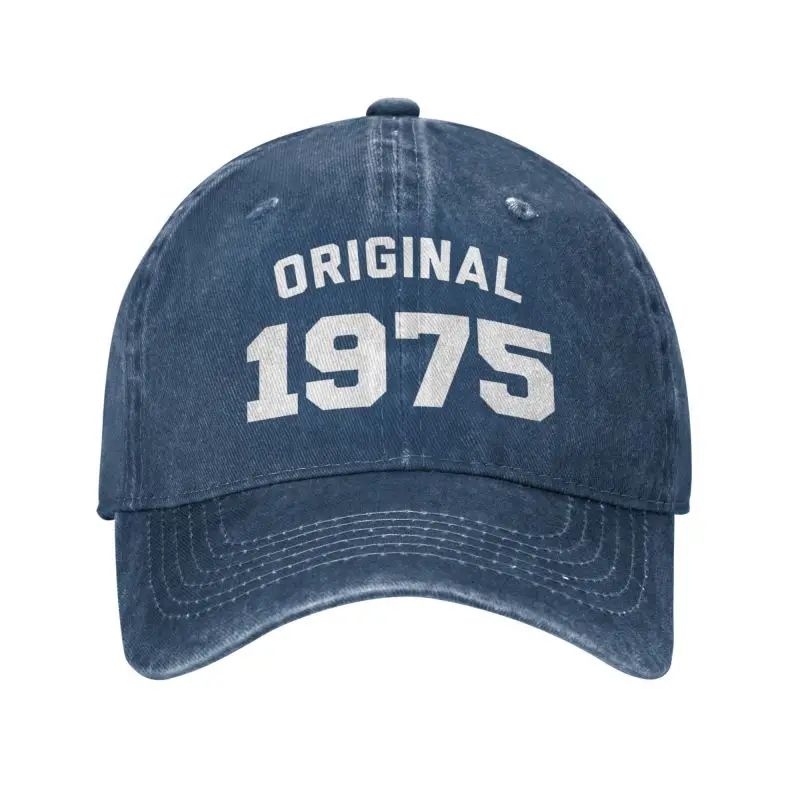 Personalized Cotton Original Born In 1975 Funny Birthday Gift Baseball Cap Outdoor Unisex Women Adjustable Dad Hat Fashion