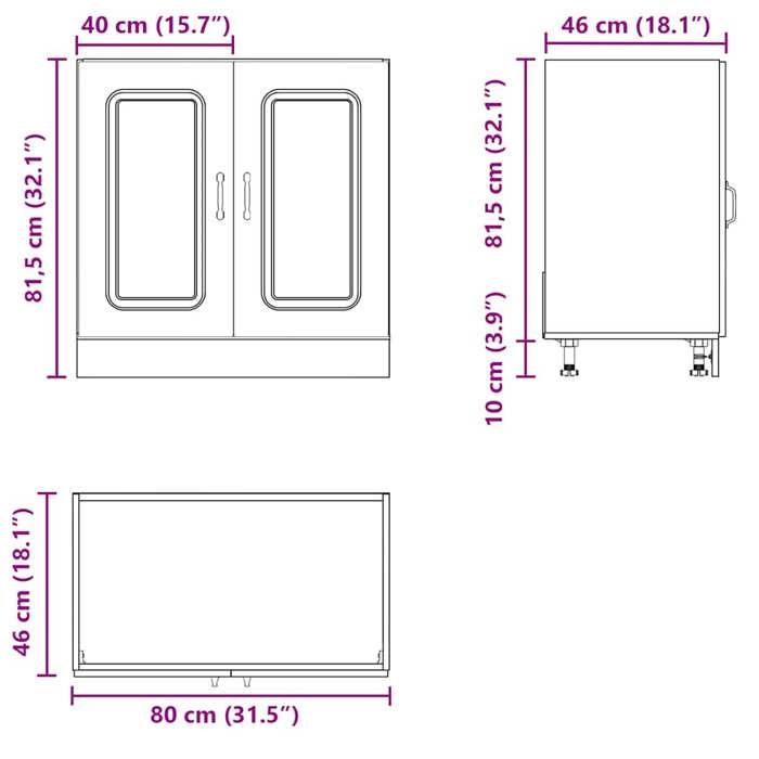 VidaXL Base Cabinet for Sink Kalmar Artisan Oak Engineered Wood 853456