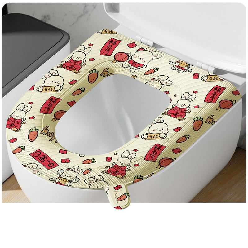 

Чехол на сиденье для унитаза из пены ЭВА с принтом, моющийся, утолщенный, водонепроницаемый, универсальный коврик, чехол, чехол для сиденья, чехол для унитаза, ванная комната C