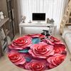 1pc Roses Bouquet Office Round Area Rug, Under Office Chairs Bedroom Living Room Home Decor, Room Deco
