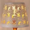 Lamp Cover Carved Flower Pattern Modern Style Easy Installation E27 White/Black Iron Lamp Shade for Home Bedroom Living Room