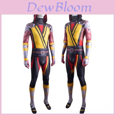 Mortal Kombat Scorpioncosplay Costume With Lycra Fabric For Game Fans