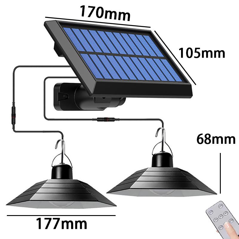 

New Solar Remote Control Wall Lights Courtyard Light Outdoor Waterproof Balcony Corridor Outdoor Lighting Garage Chandeliers HOT warm light