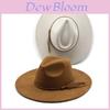 Vintage Style Felt Hat With Wide Brim And Sun Protection For Men Women