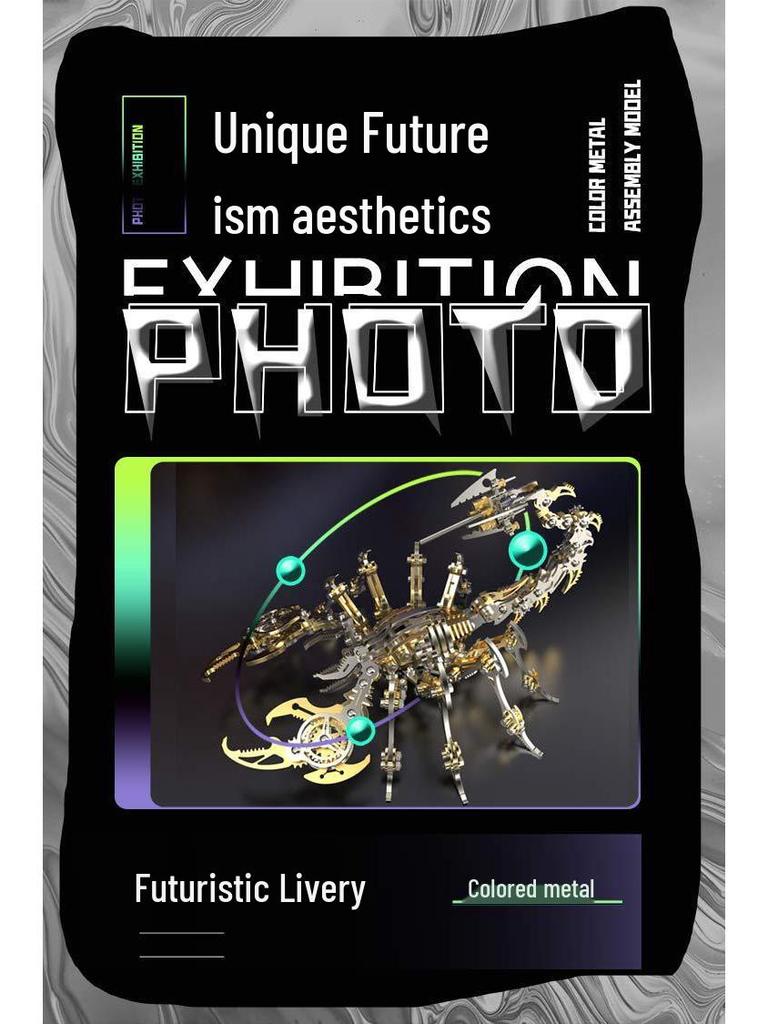 Colorful Scorpion 3D Metal Puzzle: Handmade, Movable, Creative Gift Toy