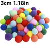 98pcs 3cm Colorful Plush Cat Teaser Toy Balls - Durable Chew Balls for Cat & Dog Training, Soft Pet for Indoor Play ZSY