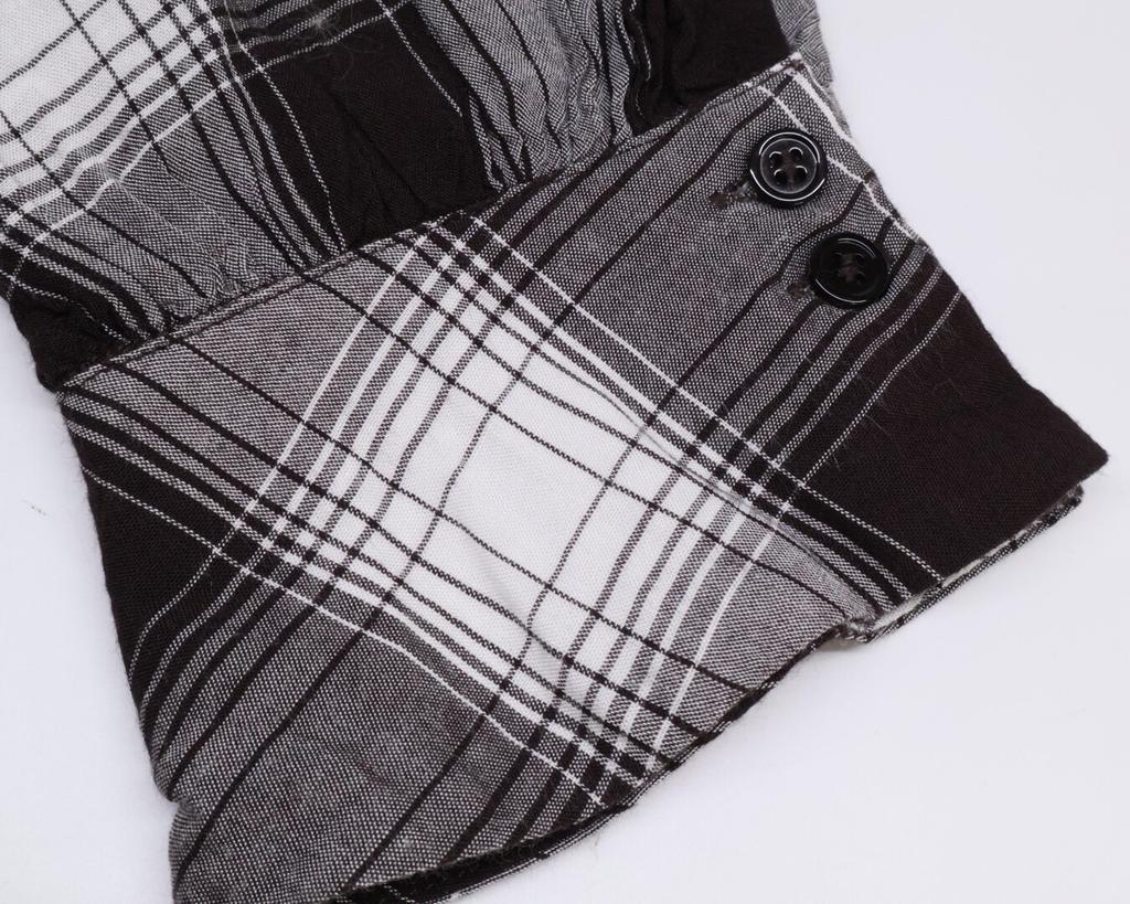 Her lip to 1243305079 Chelsea Checked Tie Dress dress 1 Brown x whiteUsed