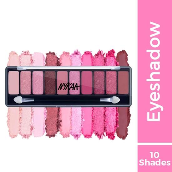 Nykaa Eyes On Me! 10-In-1 Eyeshadow Palette - Daydreaming, Multicolor, Shimmery