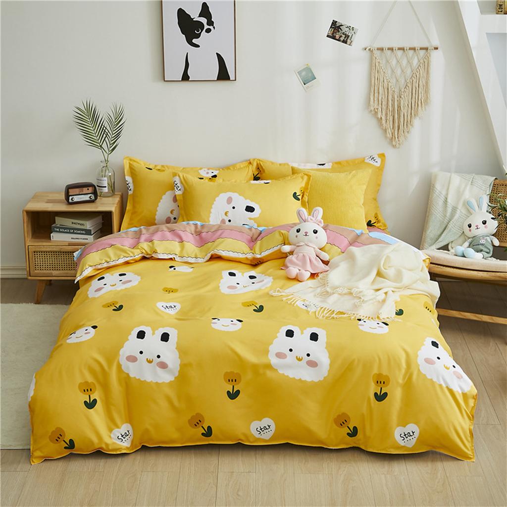 Lovely Cartoon Little Tiger Light Yellow Duvet Cover Covers Cartoon Animals Simple Style In Europe and America Room Decoriions