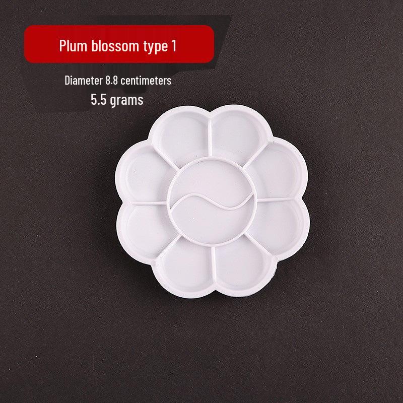 Plum Blossom Disposable Paint Palette for Children s Art - Suitable for Watercolor, Acrylic, Oil, and Chinese Painting.