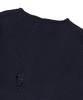 BEYOND CLOSET [Collection Line] Archive Heavyweight Cotton Damaged Detail Henley Neck Knit Navy