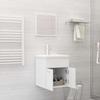 2 Piece Bathroom Furniture Set White Particleboard