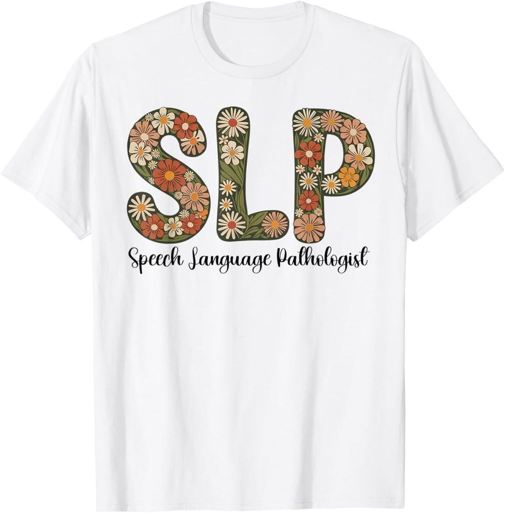 Цветочная футболка SLP Логопед для взрослых S-4XL Унисекс XXXL