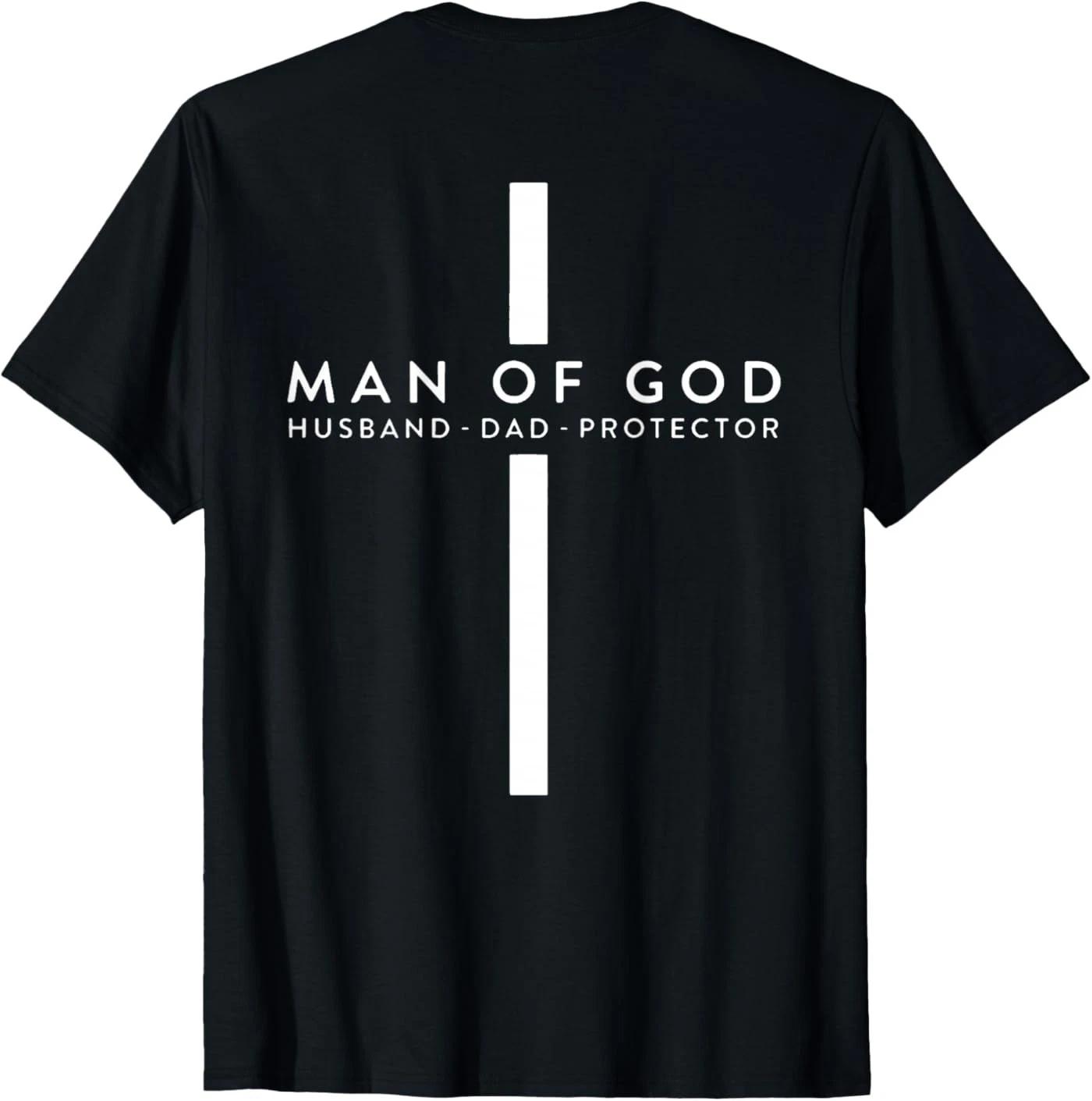 Man of God Husband Dad Protector T-shirt 3XL