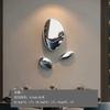 Creative Imitation Stainless Steel Goose Egg Stone Wall Decoration Modern Hotel Hanging Water Droplet Wall Decoration Artwork