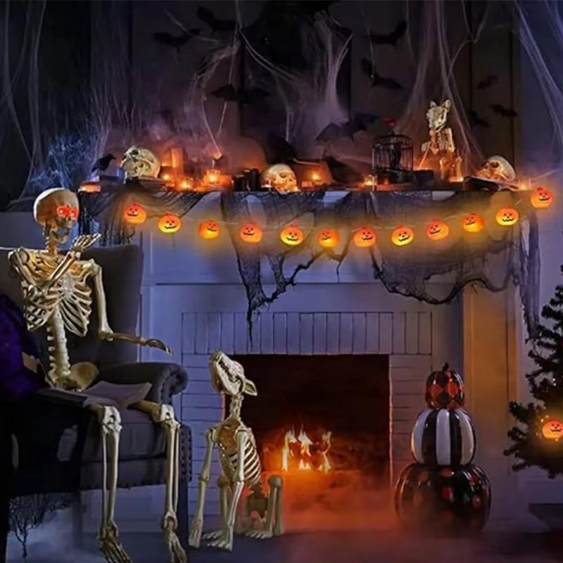 LED Light String, Halloween Ghost Lights, Festive Party Atmosphere Decoration, Glowing Ghost Ghost Festival Scene Arrangement