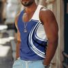 Nouveau débardeur athlétique d'été pour homme Design simple à rayures Gilet de basketball surdimensionné Vêtement décontracté de rue quotidien Débardeur artistique