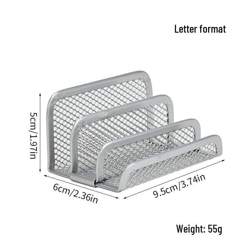 Iron Mesh Multifunctional Pen Holder - Creative Desktop Stationery Organizer for Office & Student Use