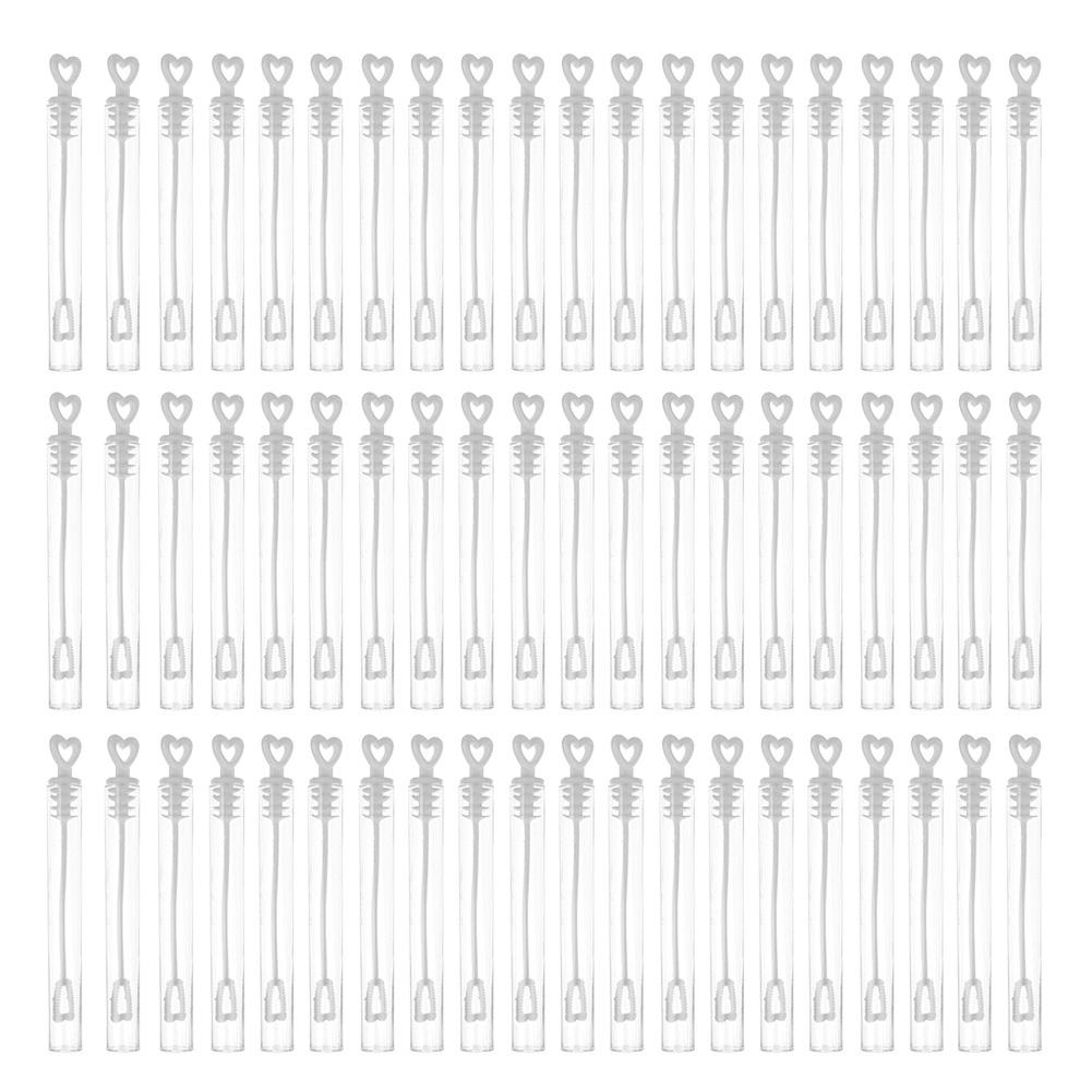 60pcs Bubble Maker Novelty Love Heart Wand Tube Filled Bubbles Tubes Birthday Party Decor Party Prop Gifts