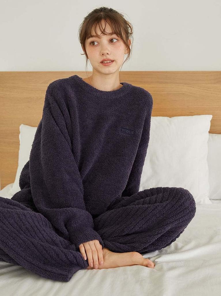 Gelato Pique Basic Powder Pullover and Long Pants Set NVY (PWNT245352) Women's