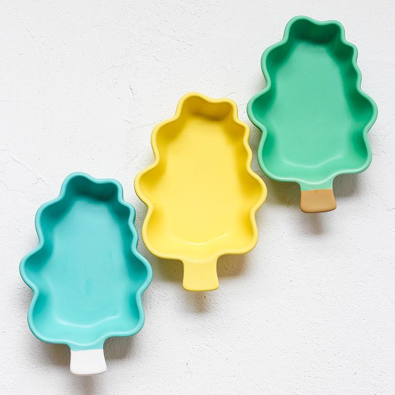 

3 шт. миска для мороженого в виде рождественской елки, керамическая миска для запекания 380 мл, тарелка для запекания, подходит для микроволновой печи