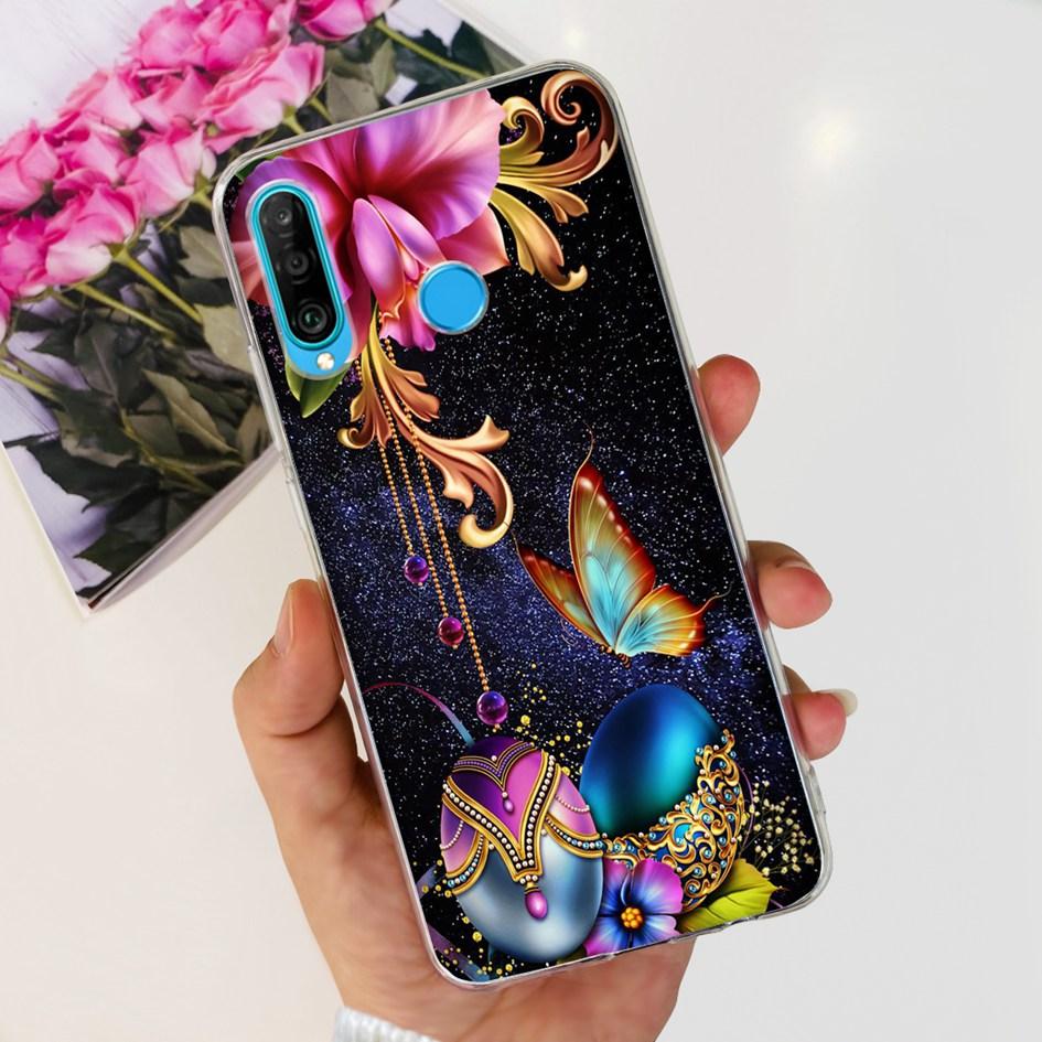 For Huawei P30 Lite Case MAR-LX1M MAR-L21A MAR-LX1A Cute Astronaut Cover Clear Silicone Bumper For Huawei P30 Pro Lite P 30 Capa